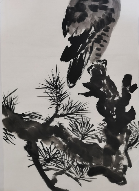 古玩字畫張立辰大師弟子貴陽畫院副院長(zhǎng)查曉松風(fēng)圖拍賣,當(dāng)前價(jià)格699元