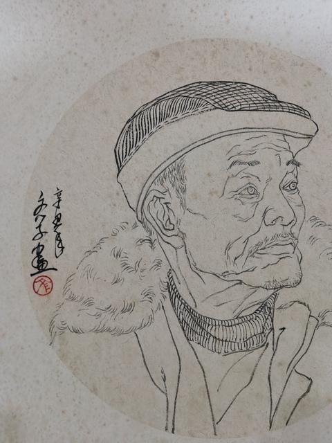 古玩字畫湖北博士畫家卞文學人物拍賣，當前價格699元