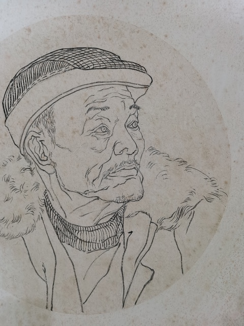 古玩字畫湖北博士畫家卞文學人物拍賣，當前價格699元