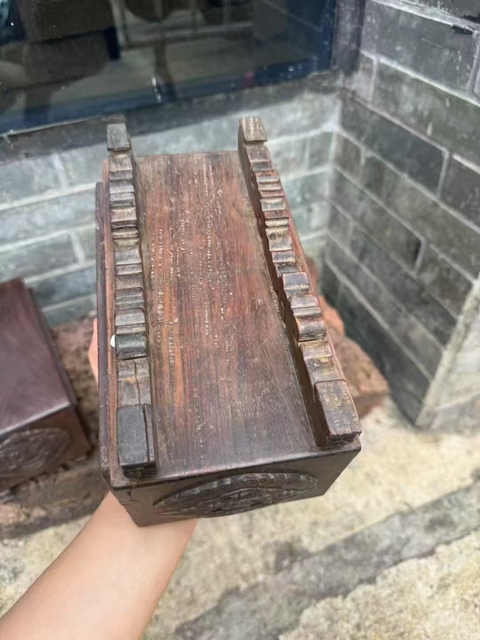 古玩雜項木枕真品鑒賞圖