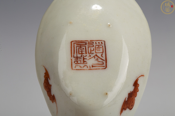 古玩陶瓷粉彩花卉紋調羹真品鑒賞圖