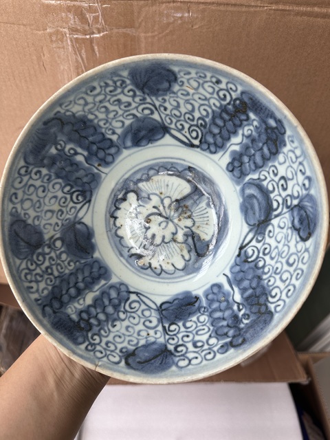 古玩陶瓷青花歲寒三友圖茶碗真品鑒賞圖