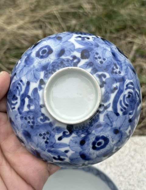 古玩陶瓷青花蓋碗真品鑒賞圖