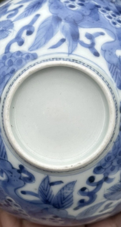 古玩陶瓷青花蓋碗真品鑒賞圖