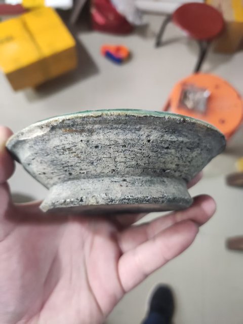 古玩陶瓷清代石灣綠釉水洗拍賣,當前價格228元