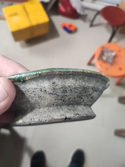 古玩陶瓷清代石灣綠釉水洗拍賣,當前價格228元