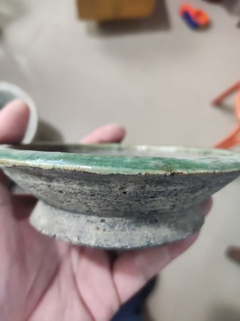 古玩陶瓷清代石灣綠釉水洗拍賣,當前價格228元