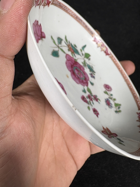 古玩陶瓷廣彩盤真品鑒賞圖