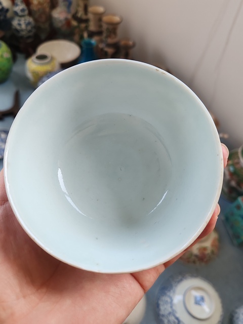 古玩陶瓷清中期青花纏枝花卉喜字紋杯拍賣,當(dāng)前價格1080元
