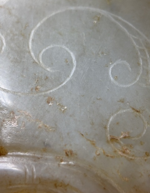 古玩玉器龍鳳紋玉韘真品鑒賞圖