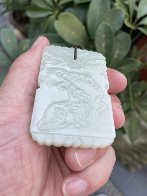 古玩玉器和田玉牌真品鑒賞圖