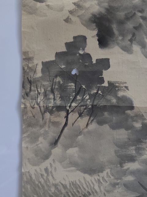 古玩字畫民國《晴雨布瀑》拍賣，當前價格80元
