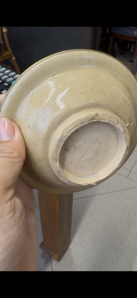 古玩陶瓷晚明龍泉釉折沿洗真品鑒賞圖