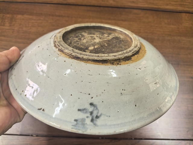 古玩陶瓷清中期青花盤真品鑒賞圖