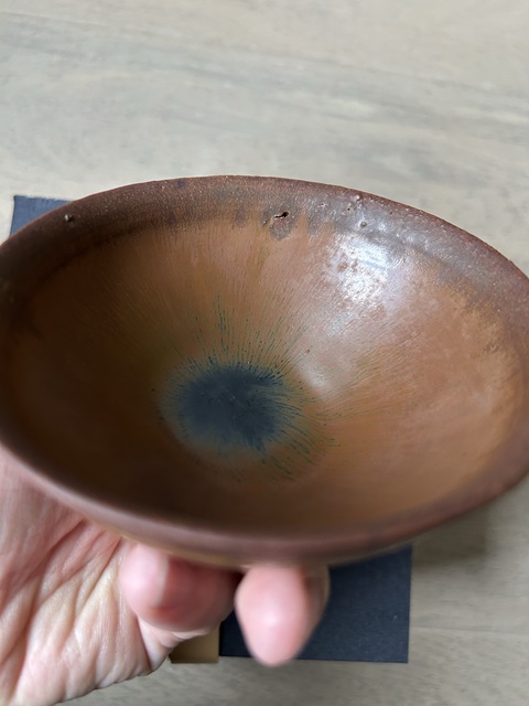 古玩陶瓷建窯柿紅釉茶盞拍賣，當前價格6666元