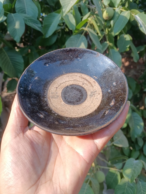 古玩陶瓷元末明初~窯變?nèi)f彩茶盞拍賣,當前價格3元