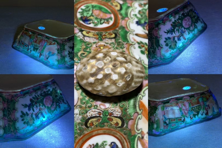 古玩陶瓷晚清滿工廣彩開窗人物花鳥蓋盤口徑22cm拍賣，當前價格2698元