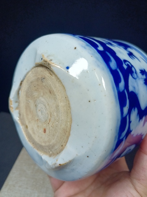 古玩陶瓷(全品)清晚期青花二龍戲珠筒子香爐直徑12.5cm拍賣,當前價格2200元
