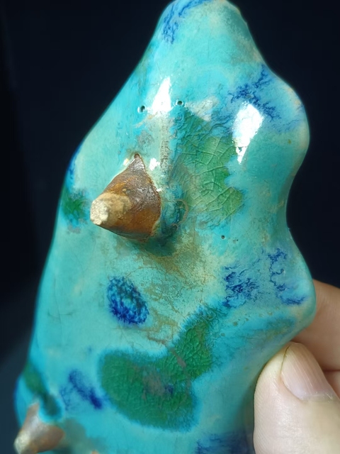 古玩陶瓷(全品)民國時期石灣窯窯變釉樹葉形水洗,文房器路份高尺寸17cm*8.5cm拍賣,當前價格880元