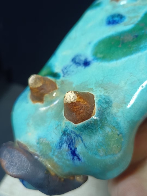 古玩陶瓷(全品)民國時期石灣窯窯變釉樹葉形水洗,文房器路份高尺寸17cm*8.5cm拍賣,當前價格880元