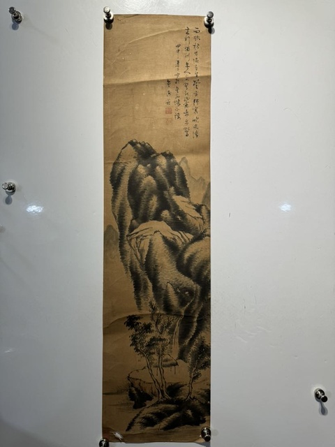 古玩字畫清中晚期《山水》拍賣，當前價格200元