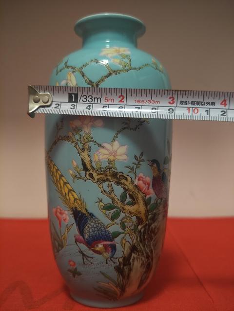 古玩陶瓷松石綠釉粉彩花鳥紋燈籠瓶拍賣,當前價格1500元