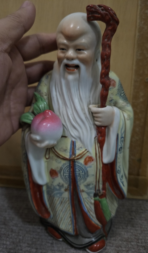 古玩陶瓷粉彩三星造像拍賣，當前價格600元
