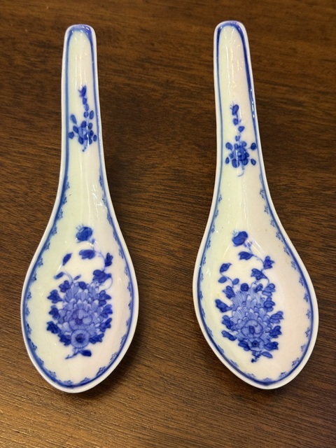 古玩陶瓷清光緒 青花花卉紋勺拍賣，當前價格2588元