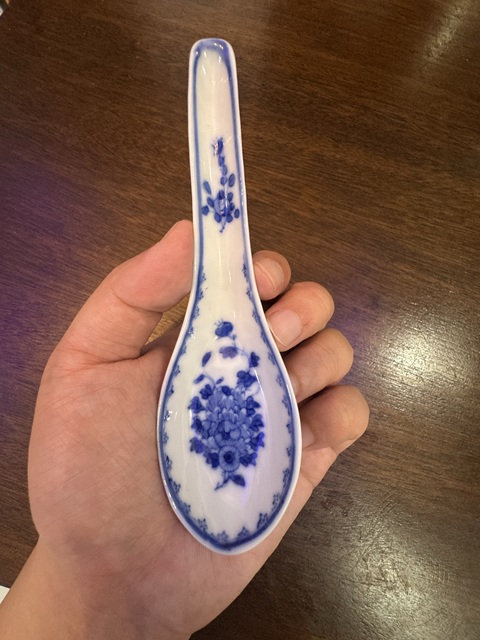 古玩陶瓷清光緒 青花花卉紋勺拍賣，當前價格2588元