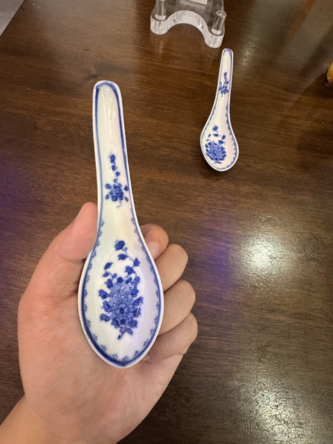 古玩陶瓷清光緒 青花花卉紋勺拍賣，當前價格2588元