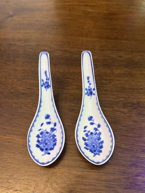 古玩陶瓷清光緒 青花花卉紋勺拍賣，當前價格2588元
