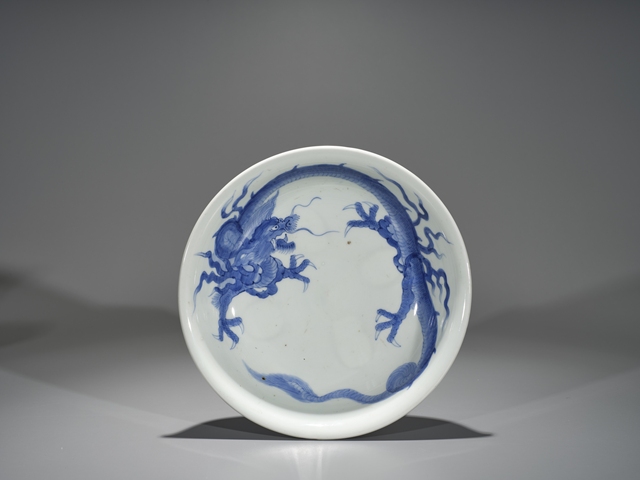 古玩陶瓷日本江戶龍虎紋碗真品鑒賞圖