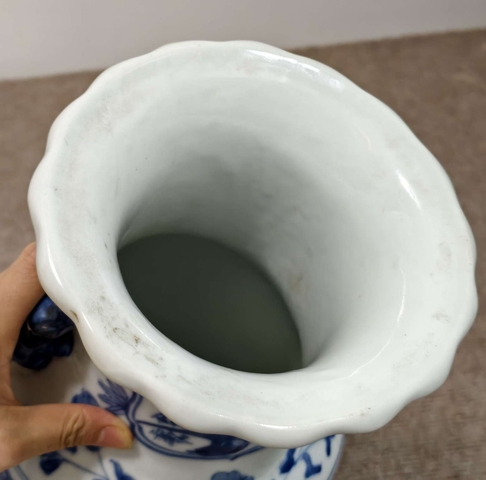 古玩陶瓷民國解放時期青花瓶拍賣，當前價格2000元