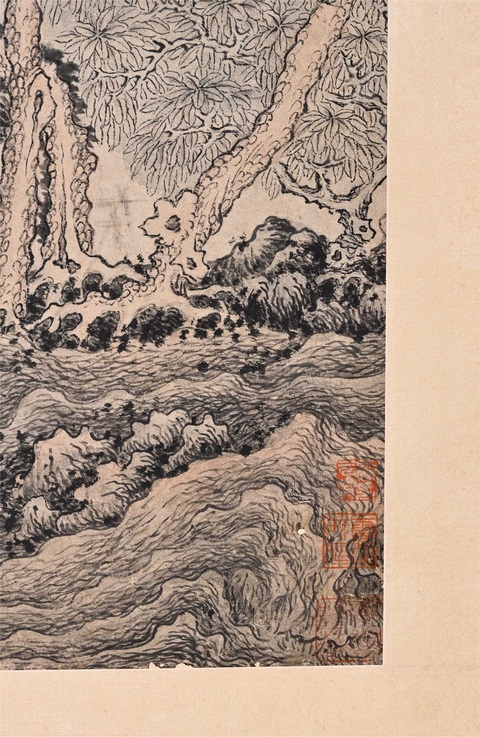 古玩字畫佚名山水立軸真品鑒賞圖