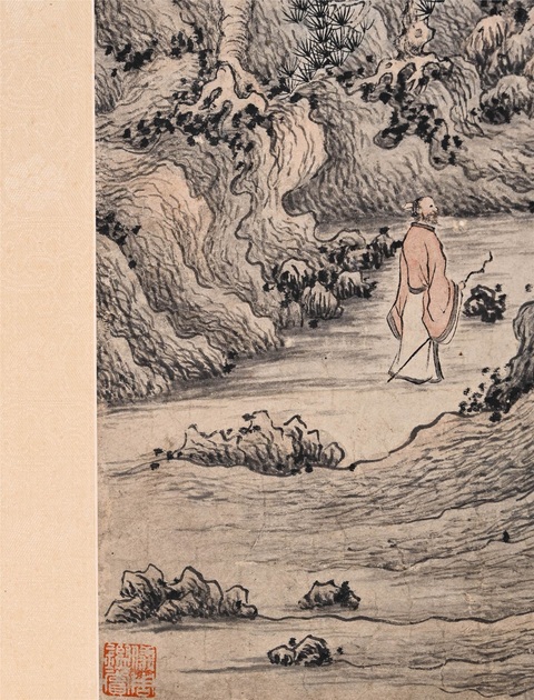 古玩字畫佚名山水立軸真品鑒賞圖