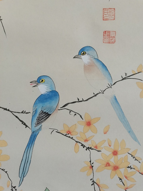 古玩字畫花鳥四屏拍賣，當(dāng)前價(jià)格2800元