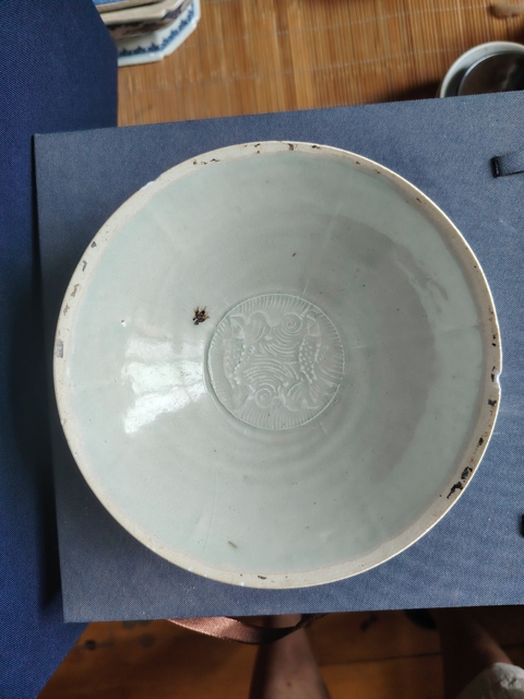 古玩陶瓷青白釉雙魚碗拍賣，當前價格1800元