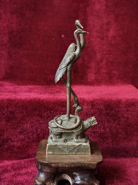 古玩銅器銅鶴真品鑒賞圖