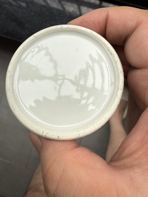 古玩陶瓷清晚期 青花山水紋水盂真品鑒賞圖
