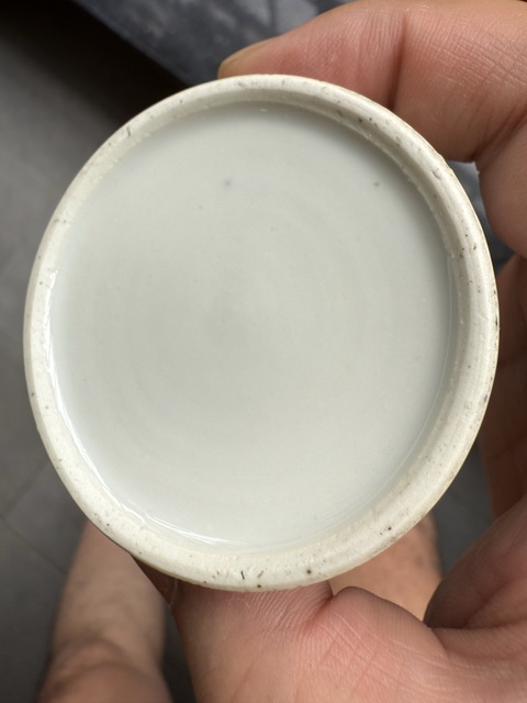 古玩陶瓷清晚期 青花山水紋水盂真品鑒賞圖