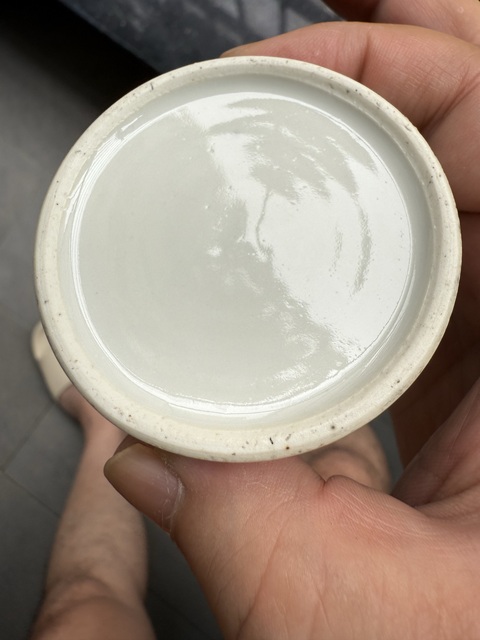 古玩陶瓷清晚期 青花山水紋水盂真品鑒賞圖