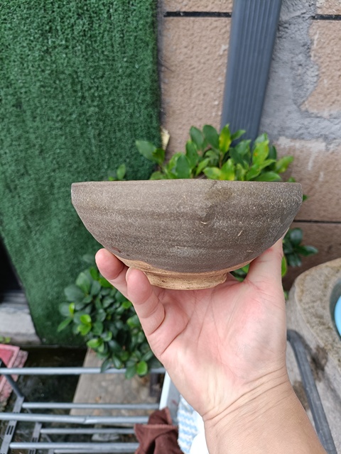 古玩陶瓷元代末茶葉沫釉內彩虹大碗拍賣,當前價格98元