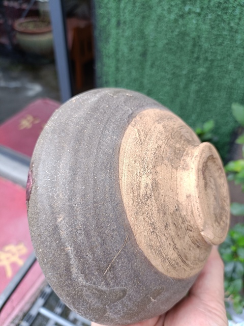 古玩陶瓷元代末茶葉沫釉內彩虹大碗拍賣,當前價格98元