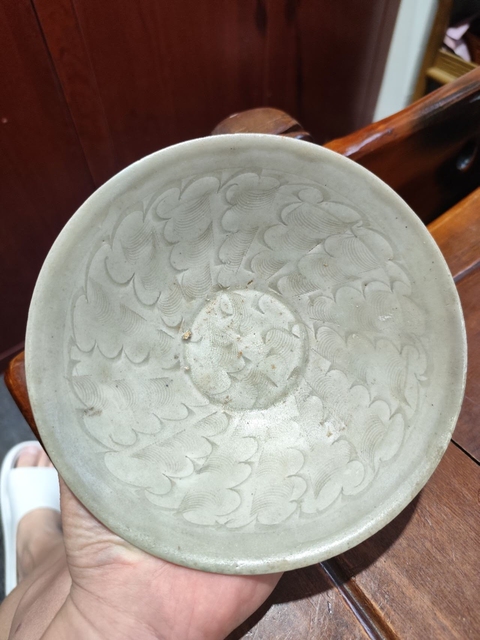 古玩陶瓷南宋青白釉刻云氣紋賞碗拍賣，當(dāng)前價(jià)格3980元