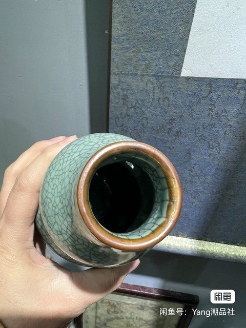 古玩陶瓷哥釉開片紋葫蘆瓶真品鑒賞圖
