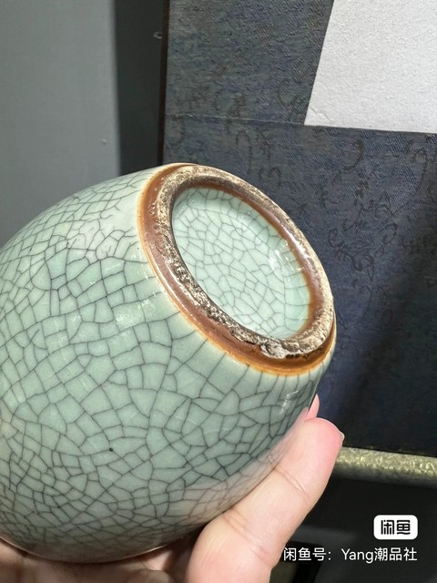 古玩陶瓷哥釉開片紋葫蘆瓶真品鑒賞圖
