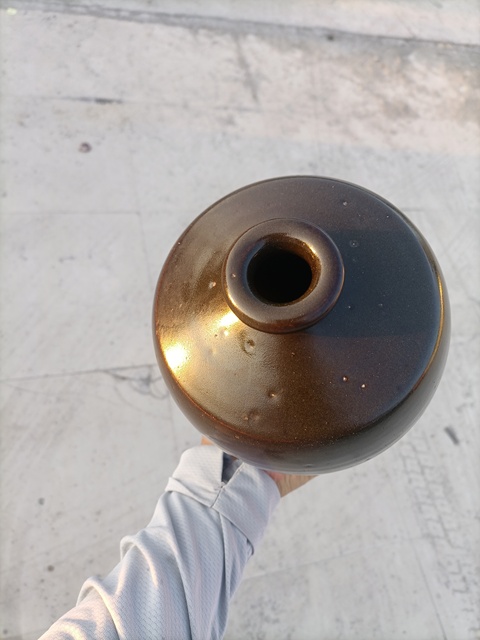 古玩陶瓷磁州窯系茶葉末釉梅瓶拍賣，當前價格2600元