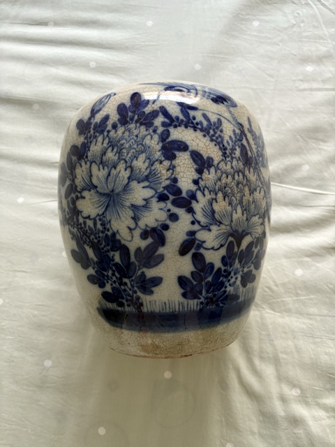 古玩陶瓷青花花鳥紋冬瓜罐真品鑒賞圖