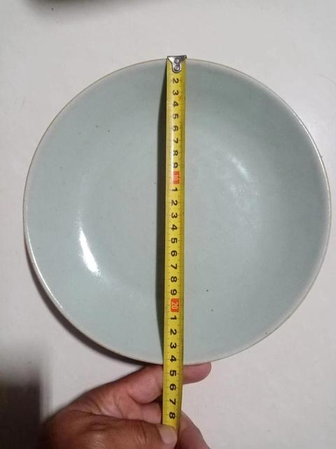 古玩陶瓷豆青釉盤拍賣，當前價格880元