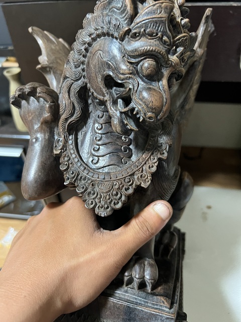古玩雜項東南亞地區雕刻飛行神獸真品鑒賞圖